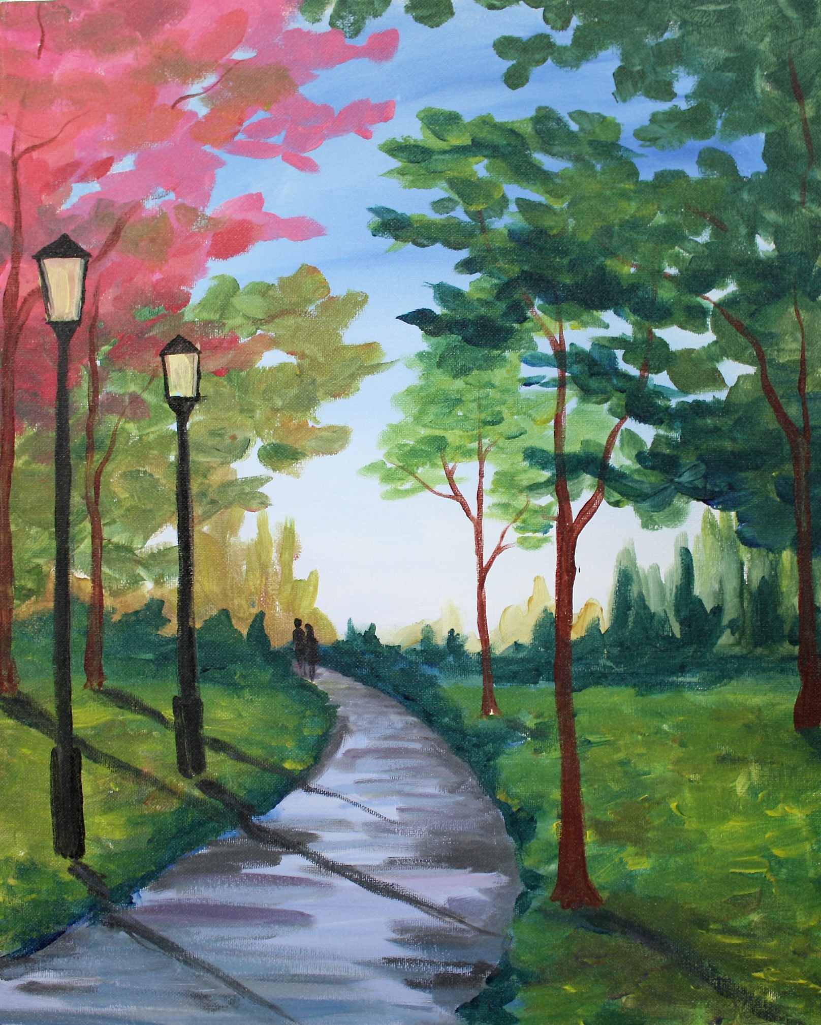 A A Walk in the Park paint nite project by Yaymaker