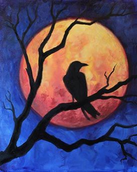 A October Raven paint nite project by Yaymaker