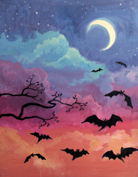 A Batty Bats paint nite project by Yaymaker