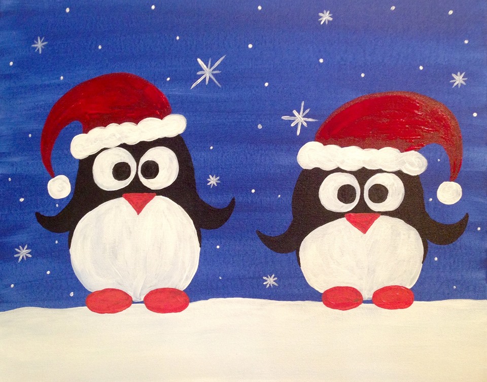 A Santas Little Helpers paint nite project by Yaymaker