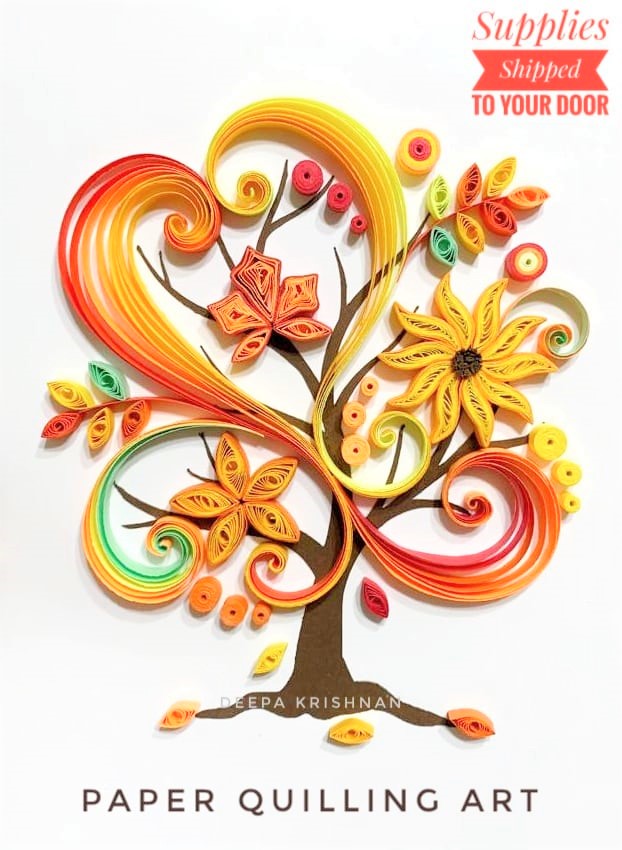 A Paper Quilling  Fall Tree experience project by Yaymaker