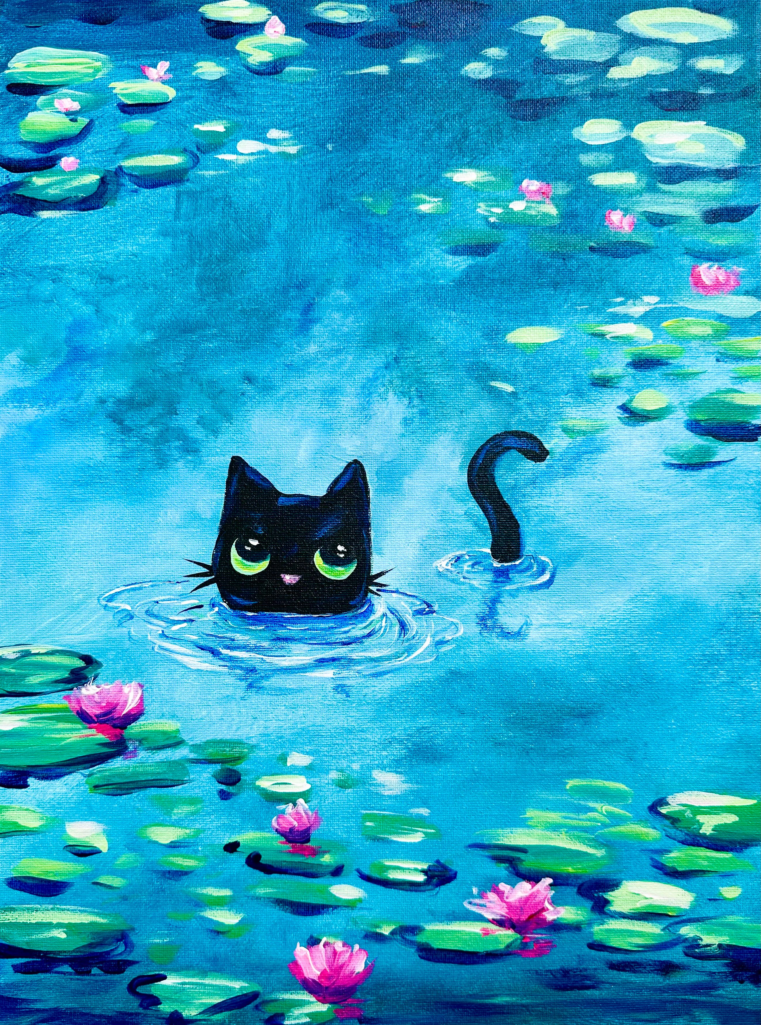 Paint Nite Monet S Cat With Paint Nite With Grace Salt Lake City And   4j4iy 10019443 Monets Cat 