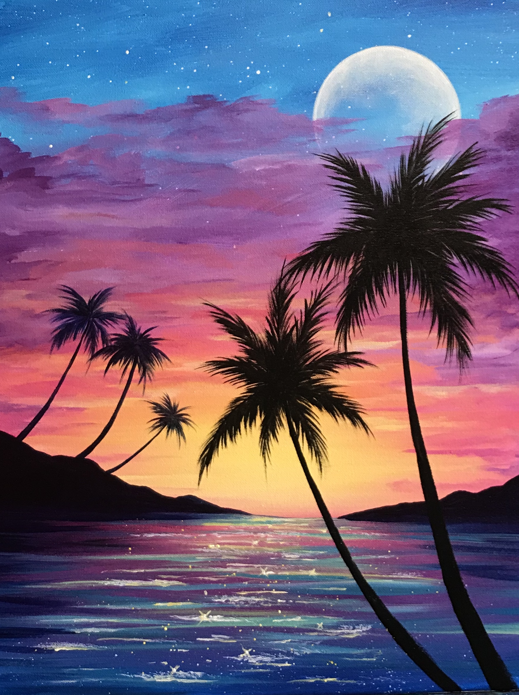 Paint Nite: Sunset Palm Paradise with RossiBossi Collectif d'Artistes ...