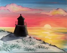 A Sunrise in the Snow paint nite project by Yaymaker