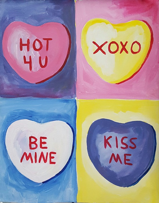 A Fill In The Valentine paint nite project by Yaymaker