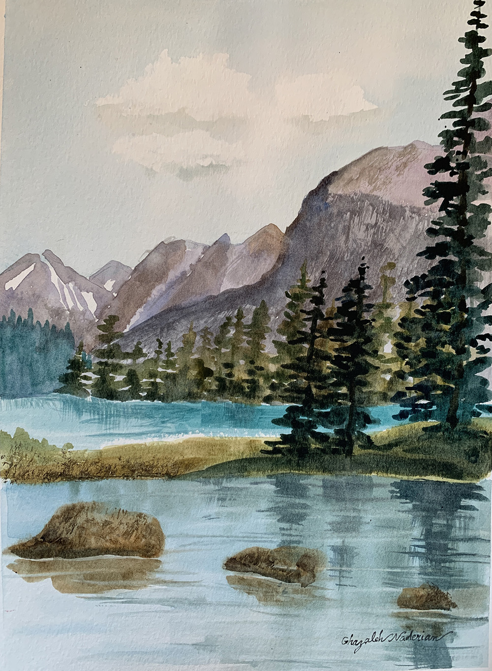 A Mountain in Watercolor experience project by Yaymaker