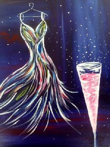 A Fashionably Late paint nite project by Yaymaker