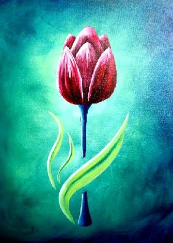 A Spring Tulip paint nite project by Yaymaker