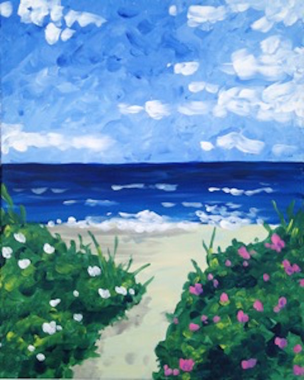 A Beach Blooms paint nite project by Yaymaker