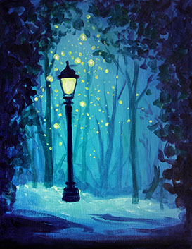 A Magical Lamp Post paint nite project by Yaymaker