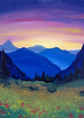A Hidden Meadow paint nite project by Yaymaker