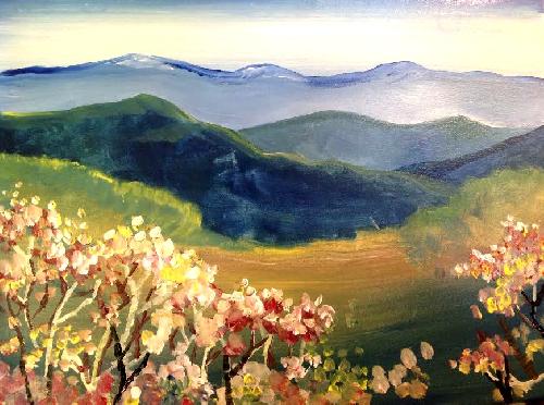 A Flowering Vista paint nite project by Yaymaker