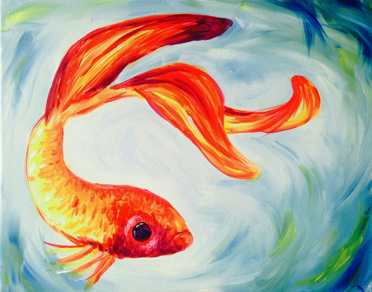 A Swishy Fish paint nite project by Yaymaker