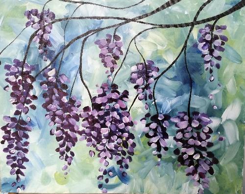 A Dripping Wisteria paint nite project by Yaymaker