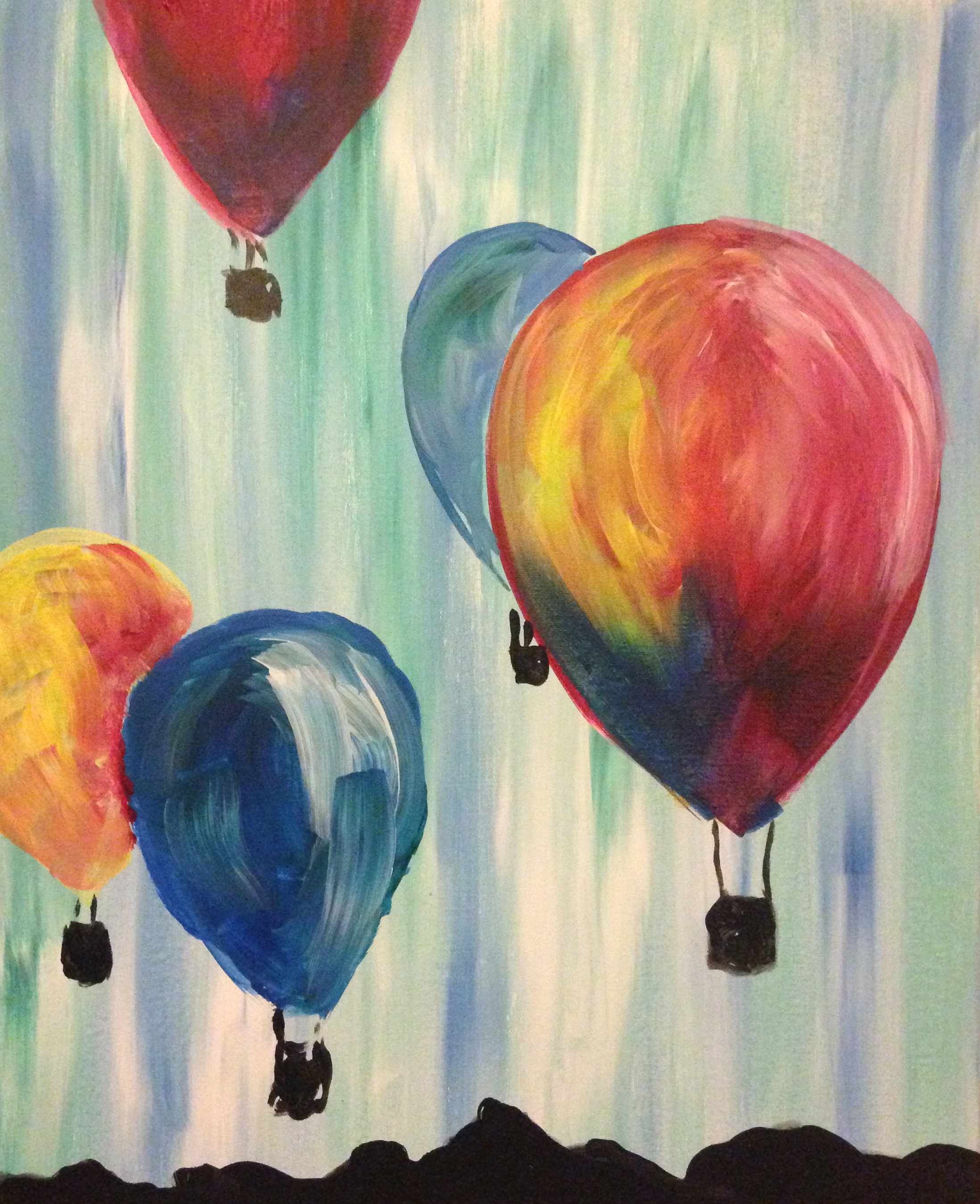 A Up Up  Away paint nite project by Yaymaker