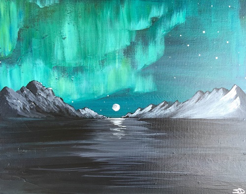 A Aurora Display paint nite project by Yaymaker
