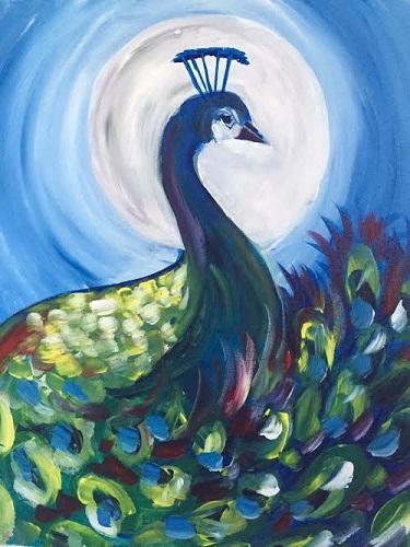 A Peacock Sonata paint nite project by Yaymaker