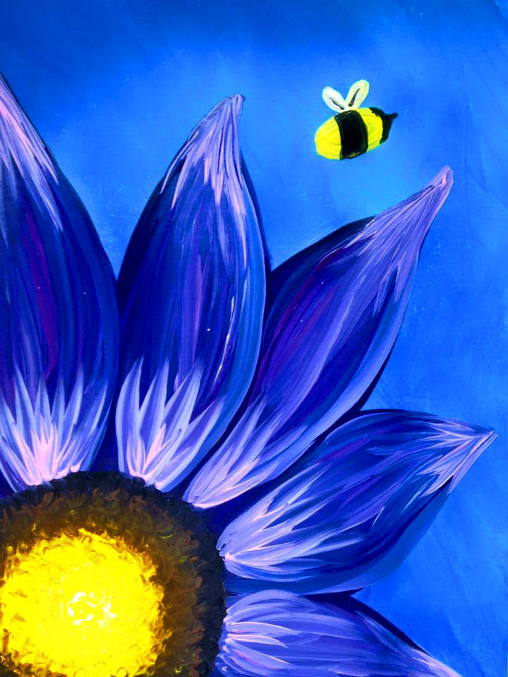 A Free as a Bee paint nite project by Yaymaker
