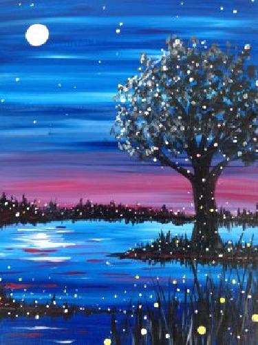 A Flight of the Fireflies paint nite project by Yaymaker
