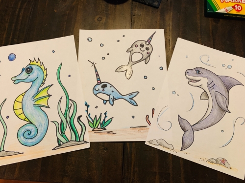 A Virtual Event How to Draw Sea Creatures experience project by Yaymaker