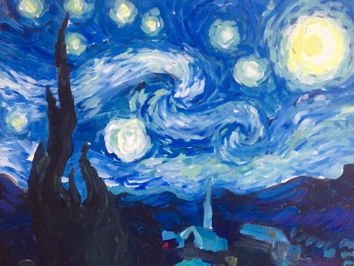 A Starry Starry Night paint nite project by Yaymaker
