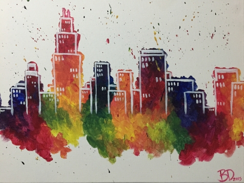 A Abstract City 2 paint nite project by Yaymaker