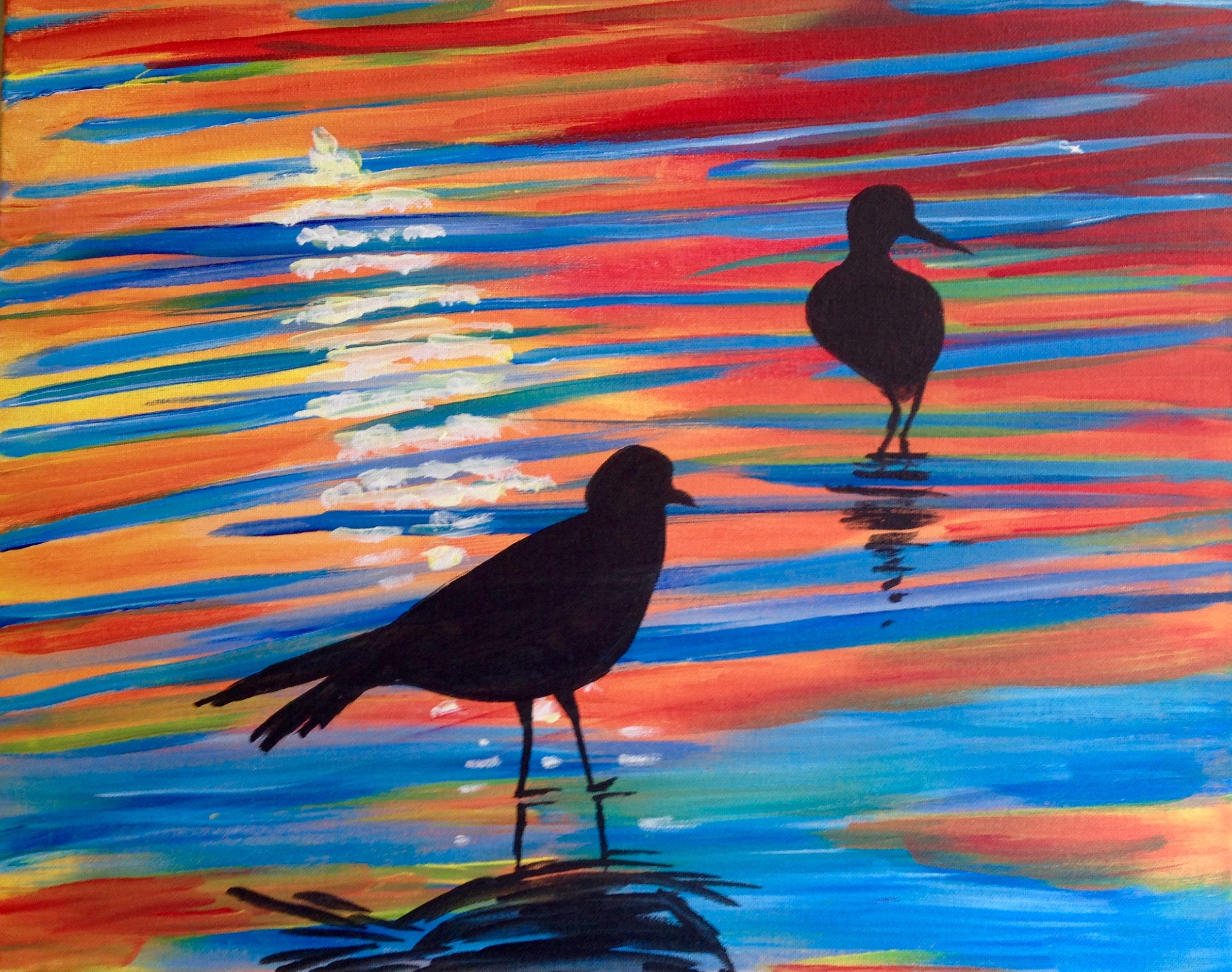 A Sunset in Oceanside paint nite project by Yaymaker