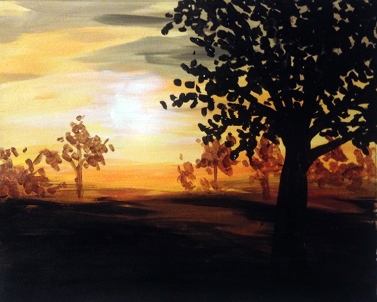 A Sunset Glow paint nite project by Yaymaker
