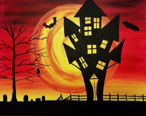 A Fright This Way paint nite project by Yaymaker