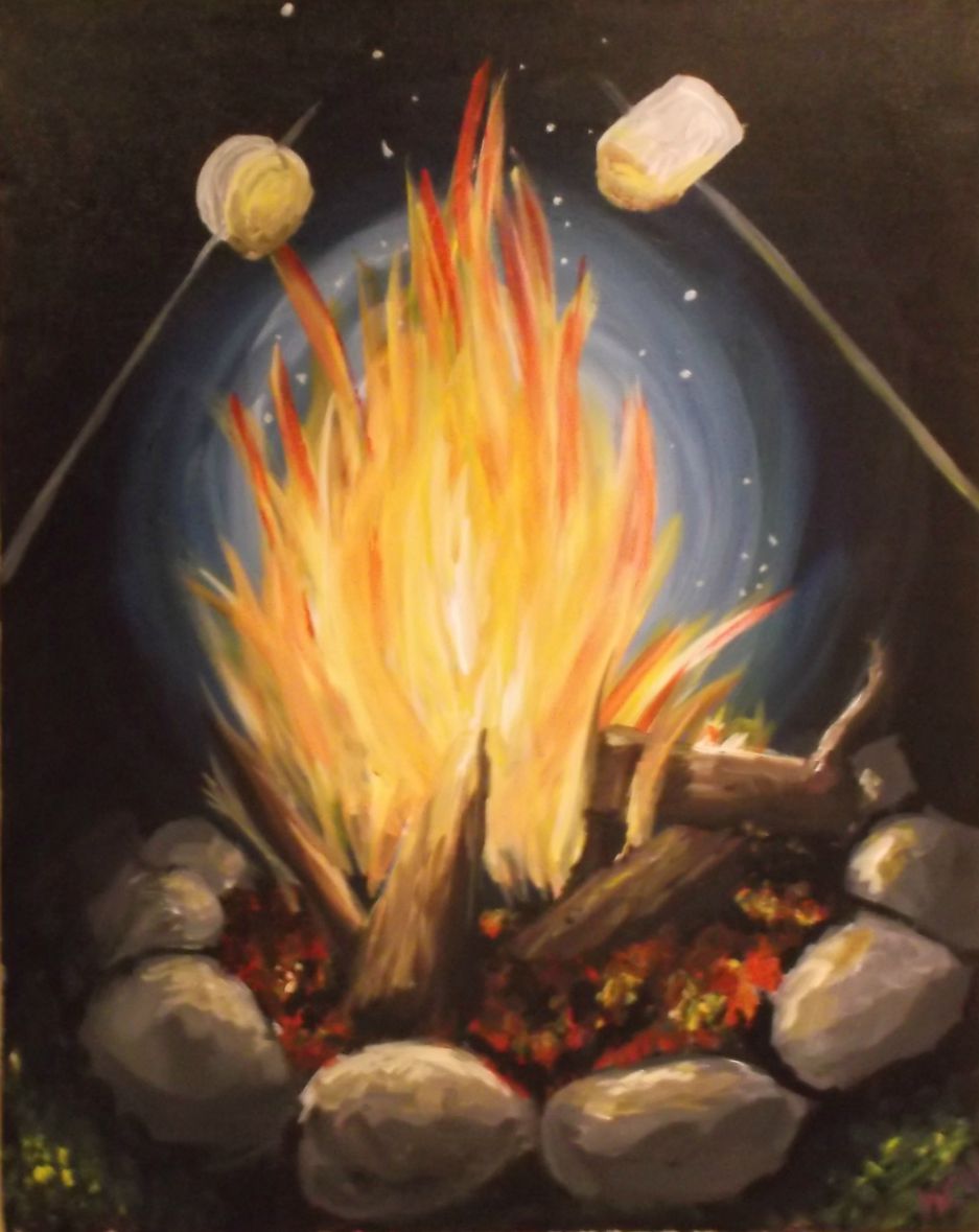 A Toasty Marshmellows paint nite project by Yaymaker