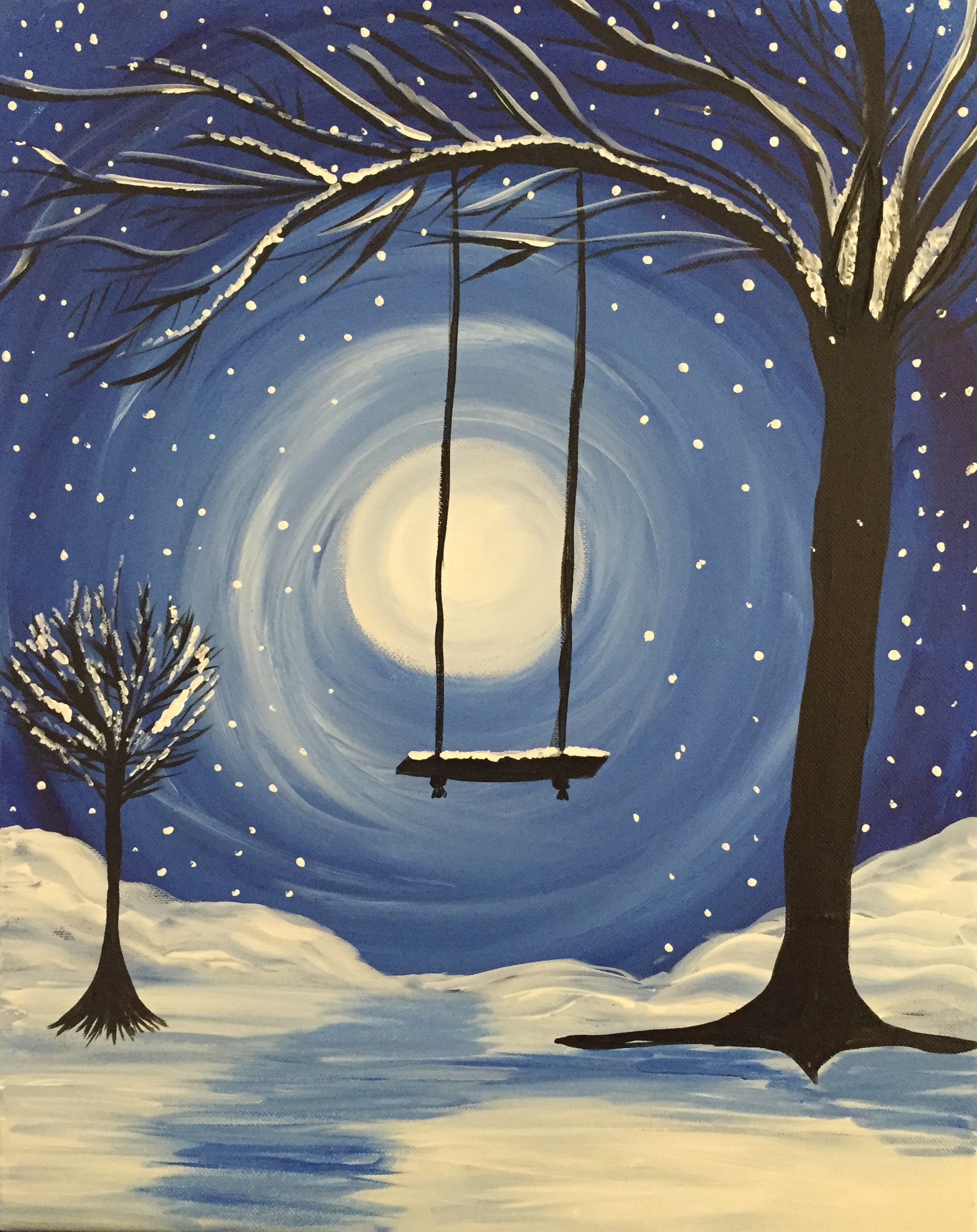 A Whimsical Winter paint nite project by Yaymaker
