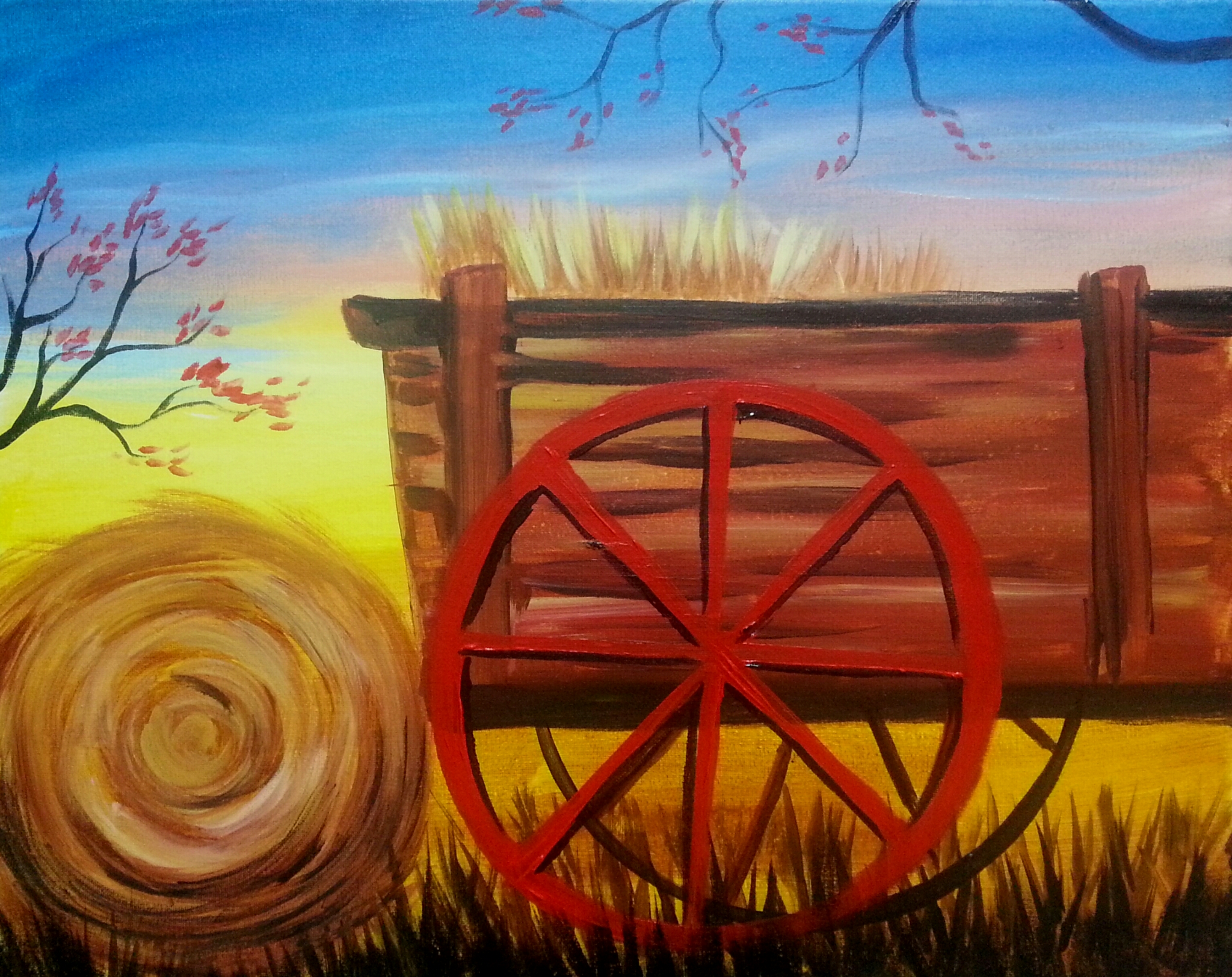 A Hay Ride paint nite project by Yaymaker