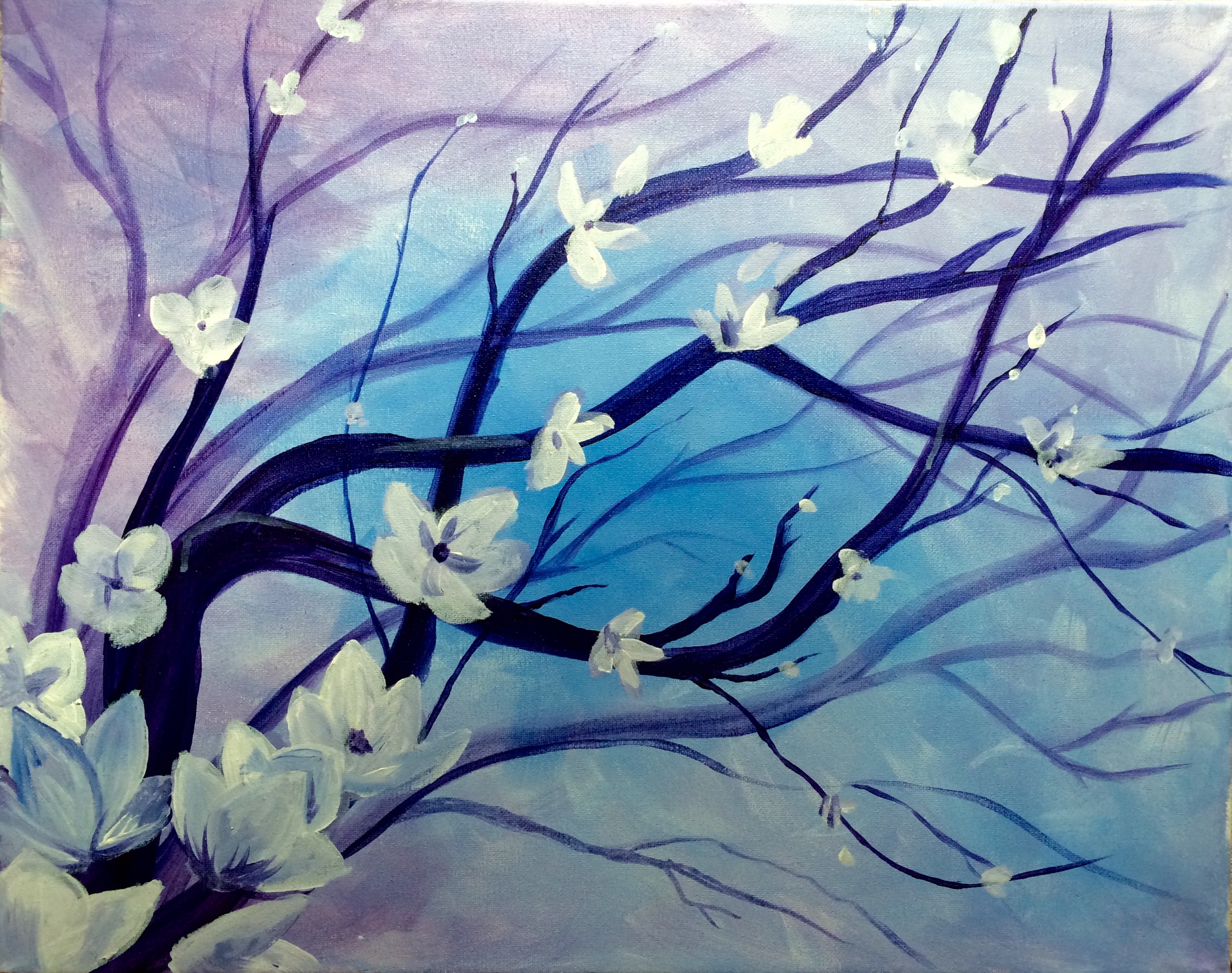 A Cool Blossoms paint nite project by Yaymaker
