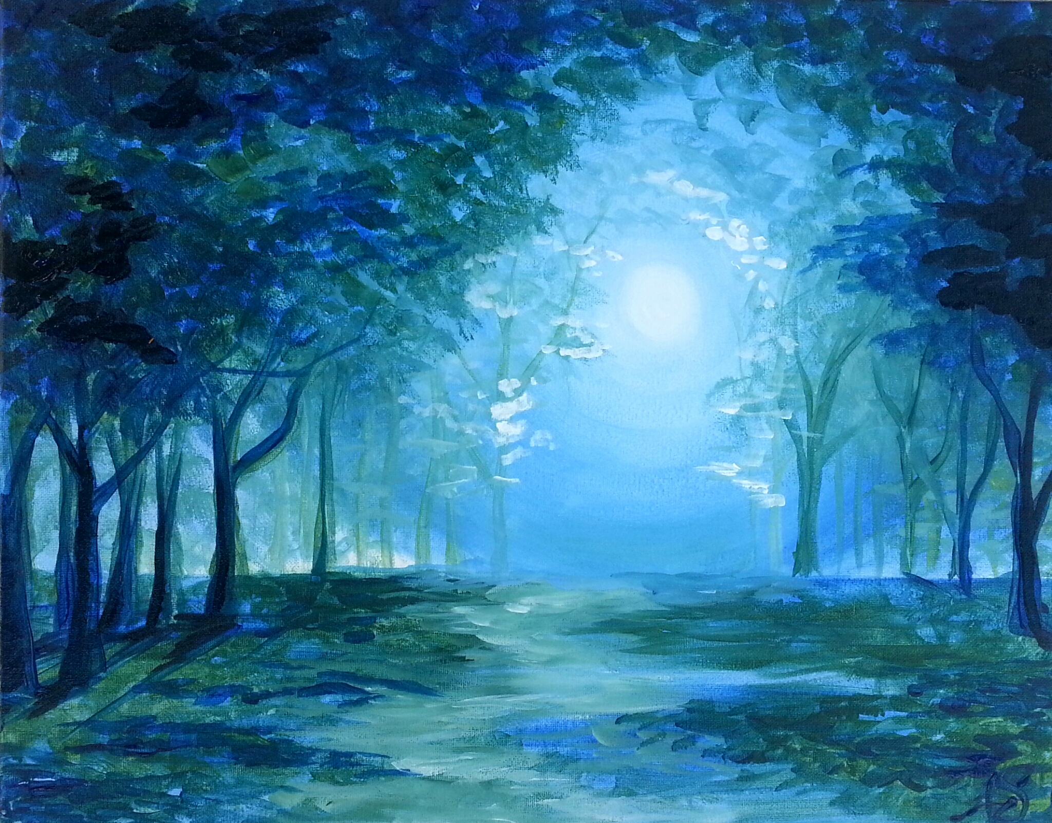 A Mystical Grove paint nite project by Yaymaker