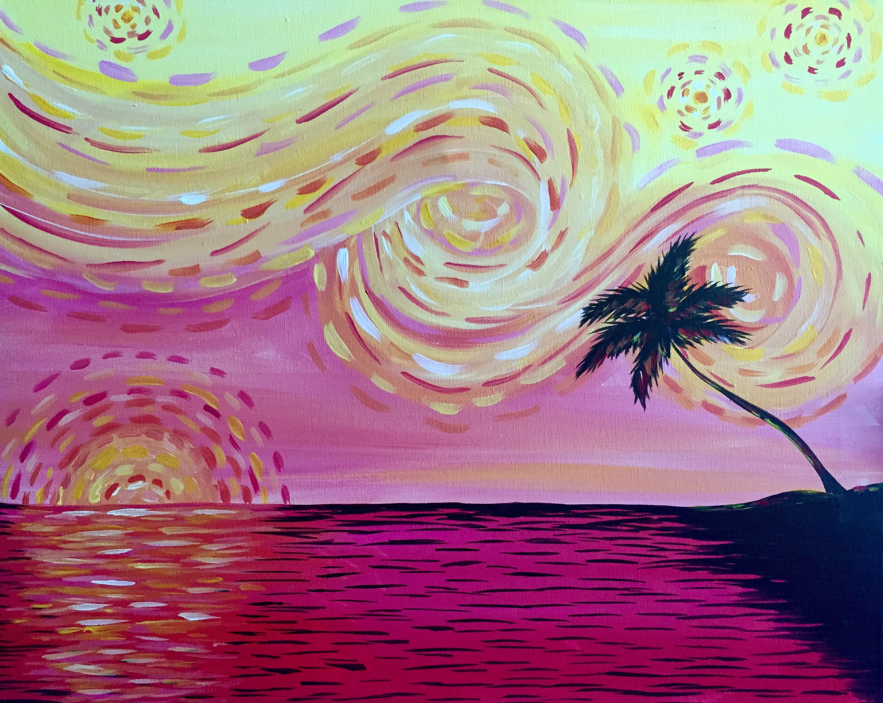 A Starry Paradise paint nite project by Yaymaker
