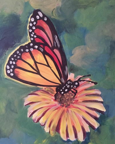 A Golden Butterfly paint nite project by Yaymaker