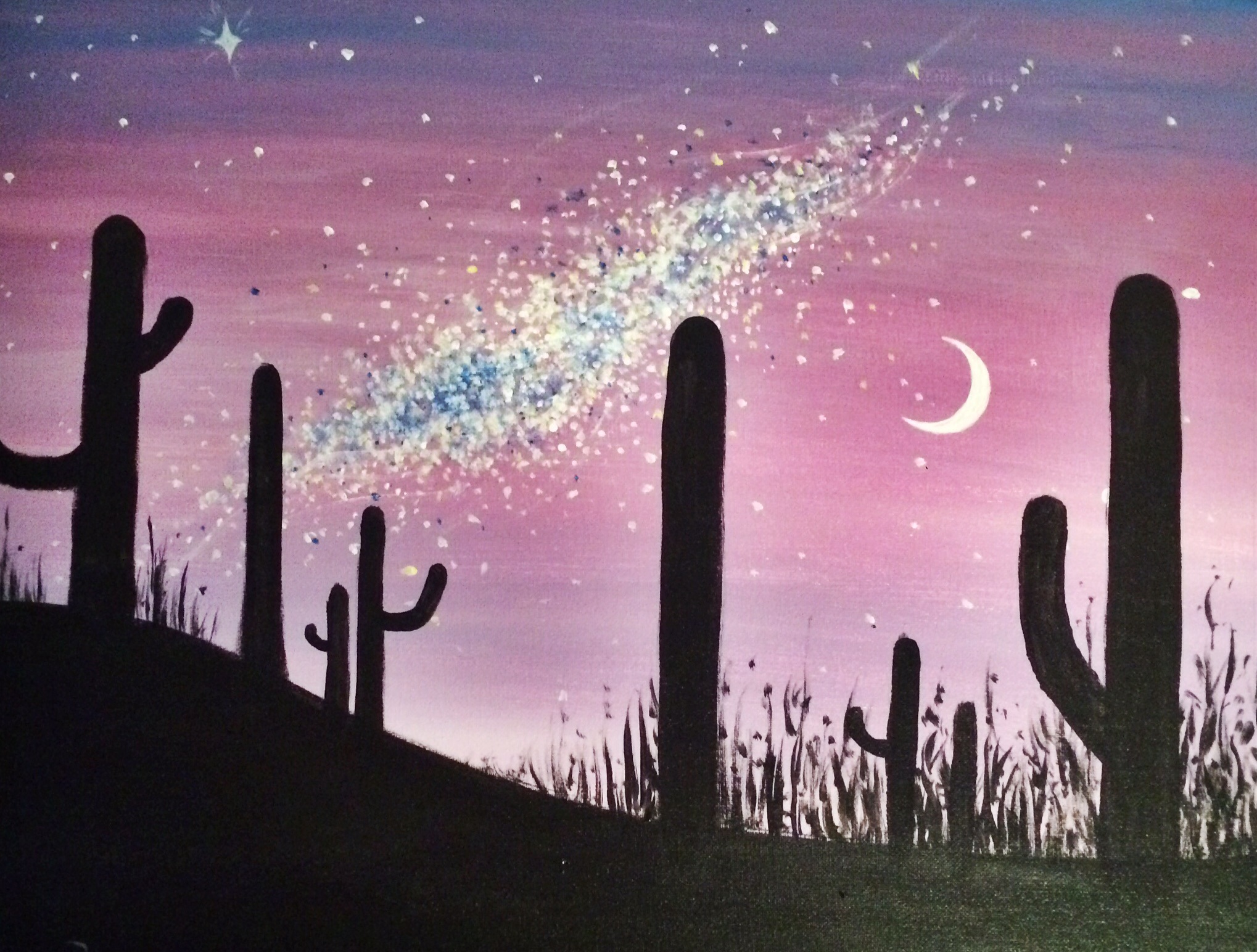 A Desert Milkyway paint nite project by Yaymaker