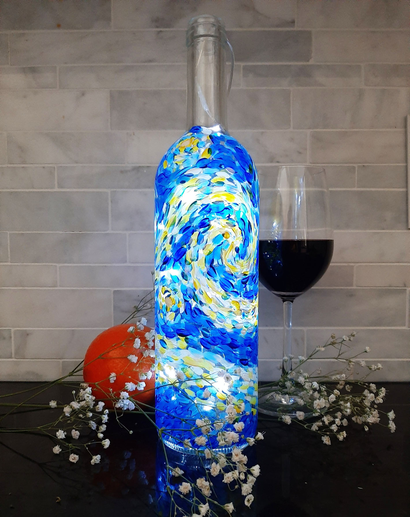 Glass/Ceramics: Bottle Painting - Starry Night with Tia Canonico, 01/21 ...