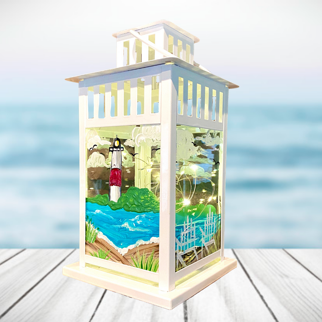 A Ocean Lighthouse Lantern with Fairy Lights experience project by Yaymaker