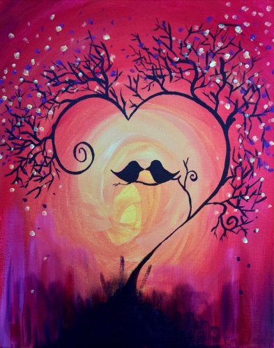 A Falling In Love paint nite project by Yaymaker