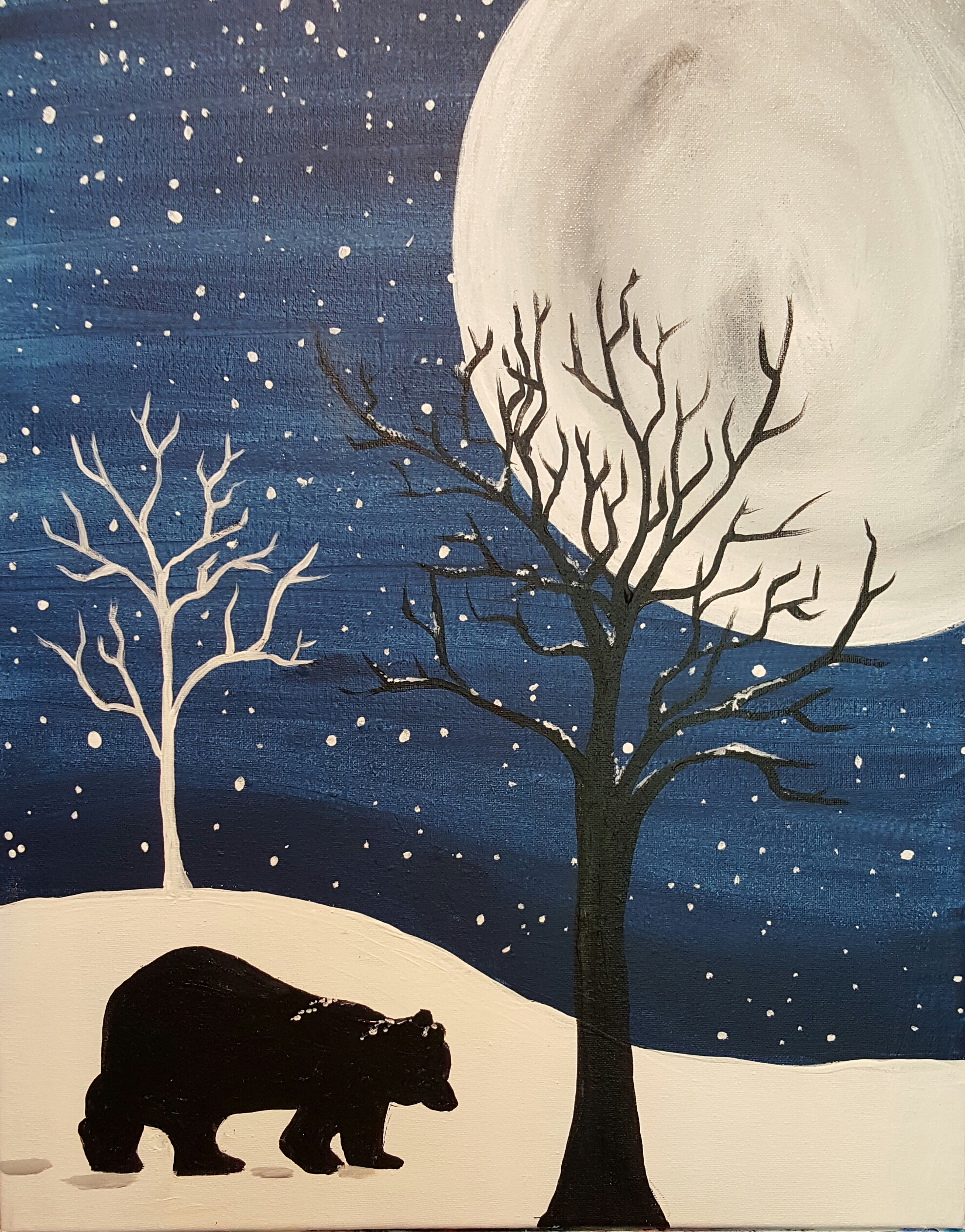 A Bear Bedtime paint nite project by Yaymaker