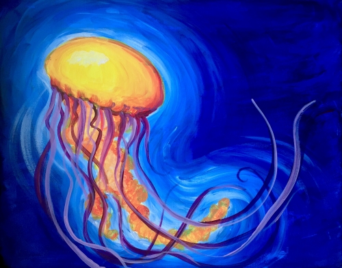 A Jellyfish Glow paint nite project by Yaymaker