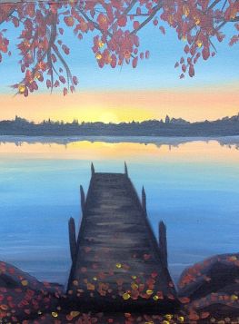 A Sittin on the Dock of the Bay paint nite project by Yaymaker
