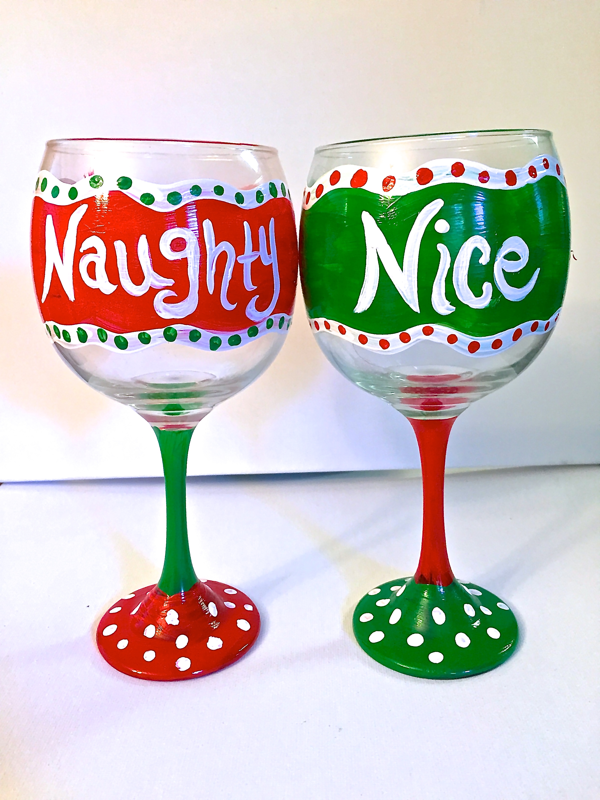 A Naughty and Nice paint nite project by Yaymaker