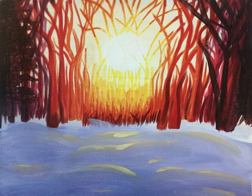 A Warm in the Winter paint nite project by Yaymaker