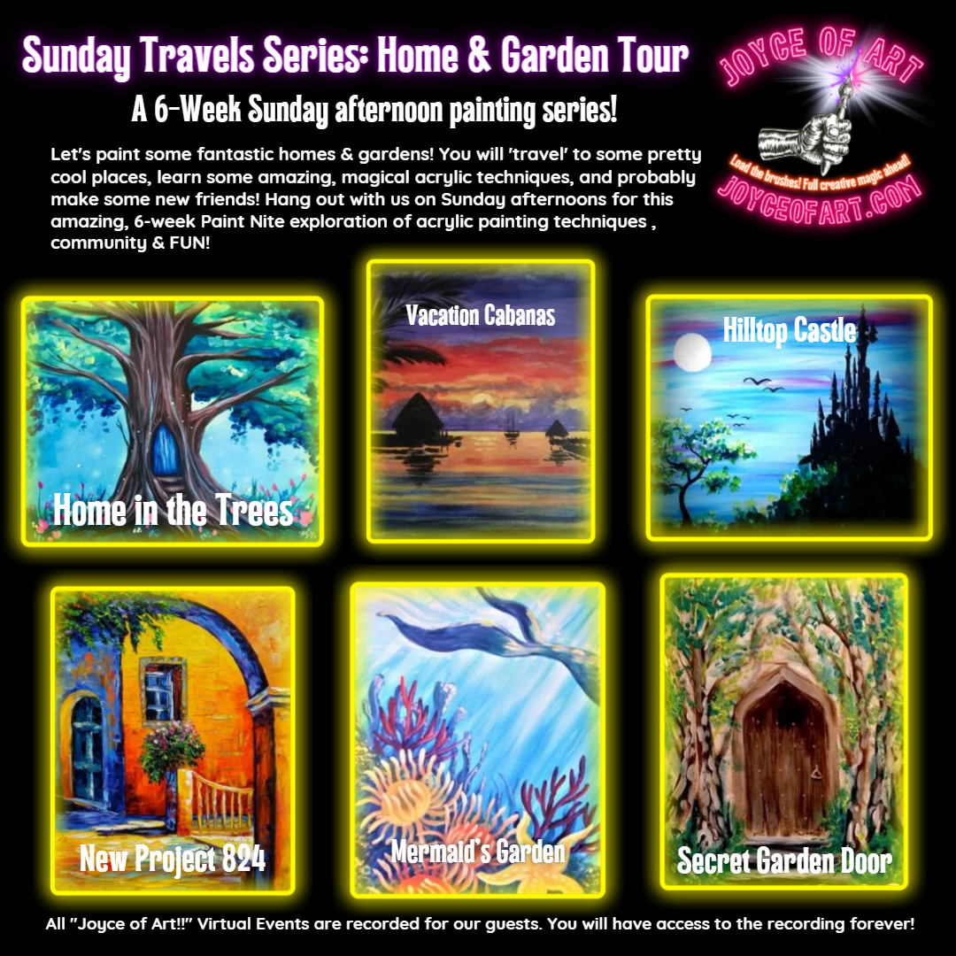 A Sunday Travels Series Homes  Gardens Acrylic Magic experience project by Yaymaker