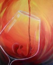 A Red Wine paint nite project by Yaymaker