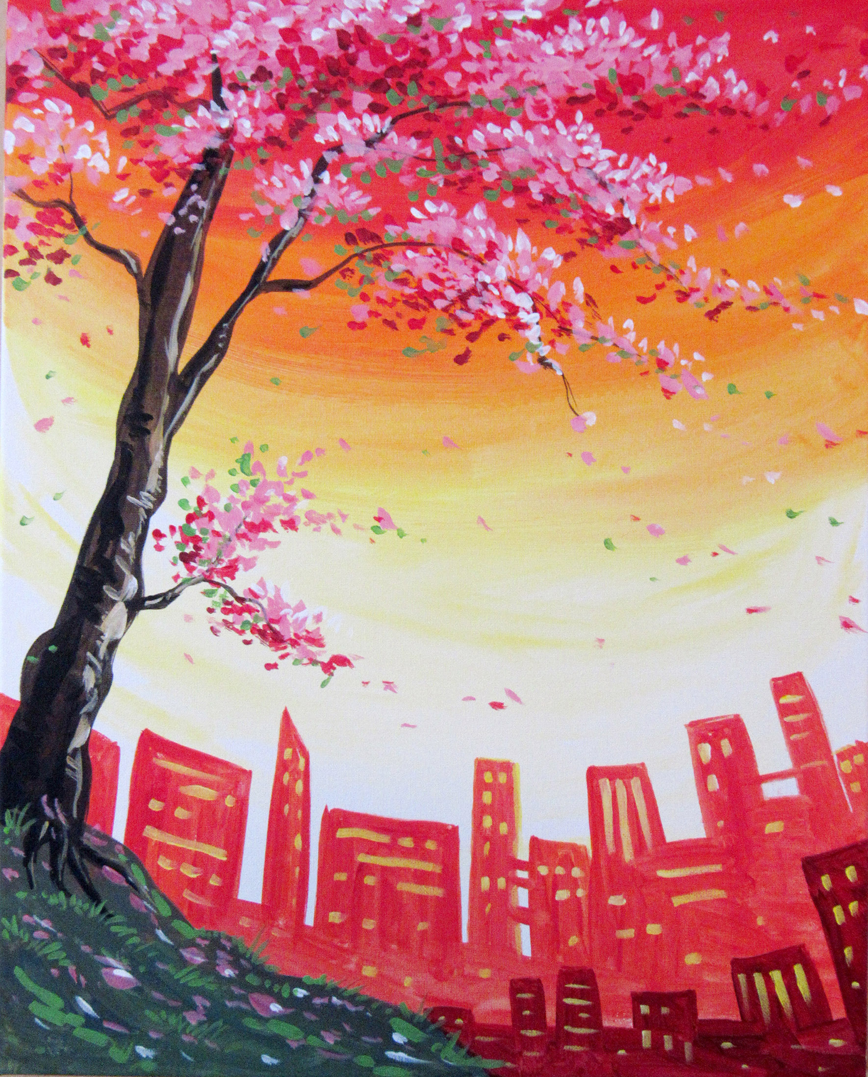 A City Blossoms paint nite project by Yaymaker