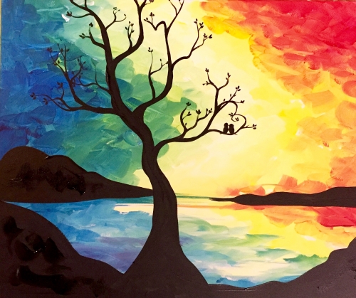 A Love Birds X paint nite project by Yaymaker