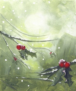 A Field of Mistletoes paint nite project by Yaymaker